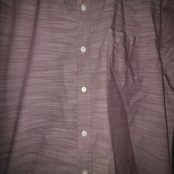 Mens Mauve Cotton Button Down. 100% cotton Crisp Look With Jeans, shorts, Khakis - Picture 3 of 14